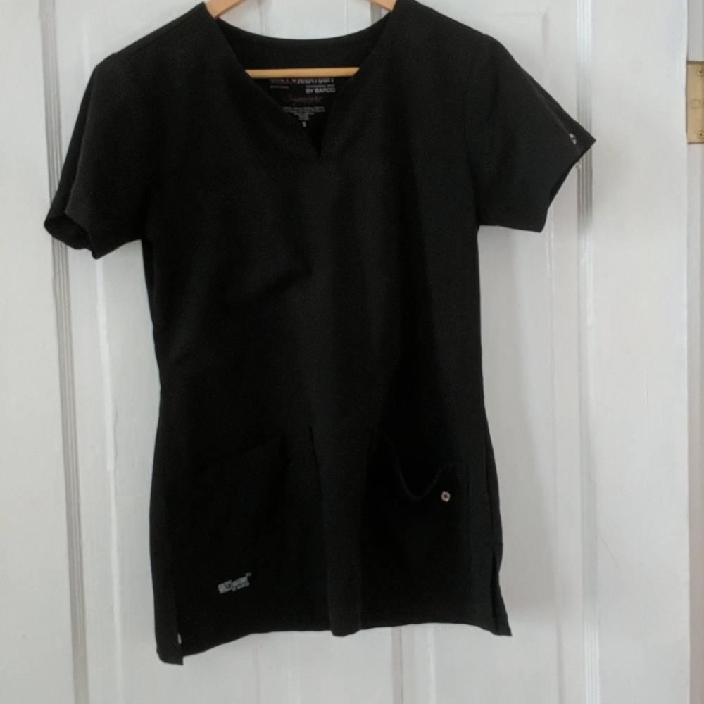 Grey's anatomy small black scrub top